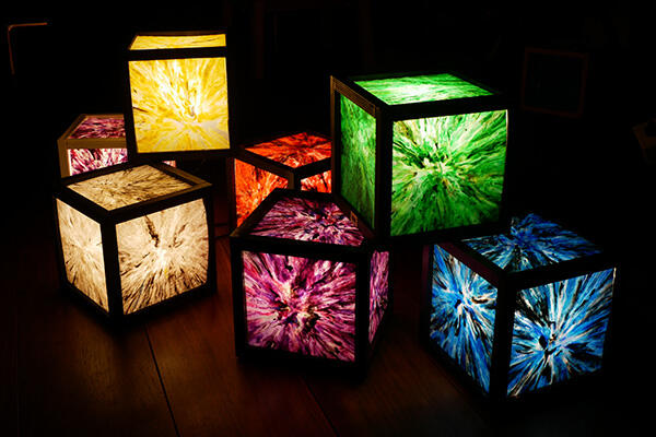Recycled plastic lamps